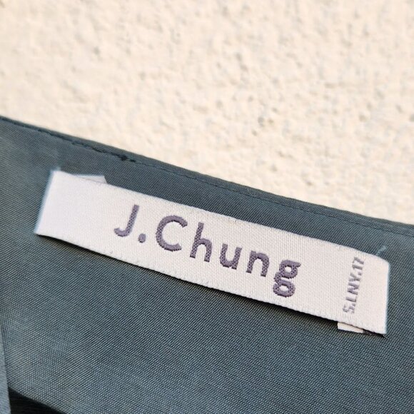 J. Chung Turin Slip Dress Amazon Green - Picture 6 of 8